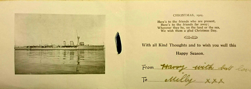 Christmas 1924 in HGMS Canterbury, 2nd Cruiser Squadron