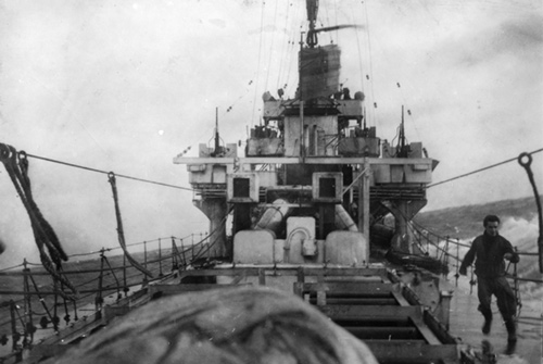 HMS Wanderer looking forward from cabin flat